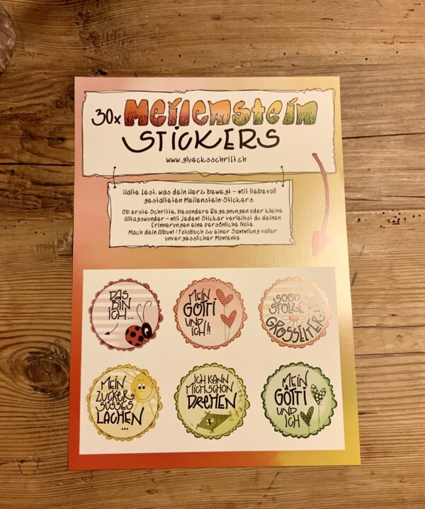Meilenstein-Stickers