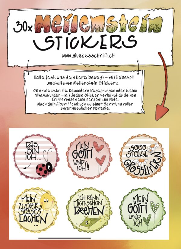 Meilenstein-Stickers