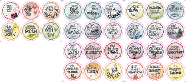 Meilenstein-Stickers